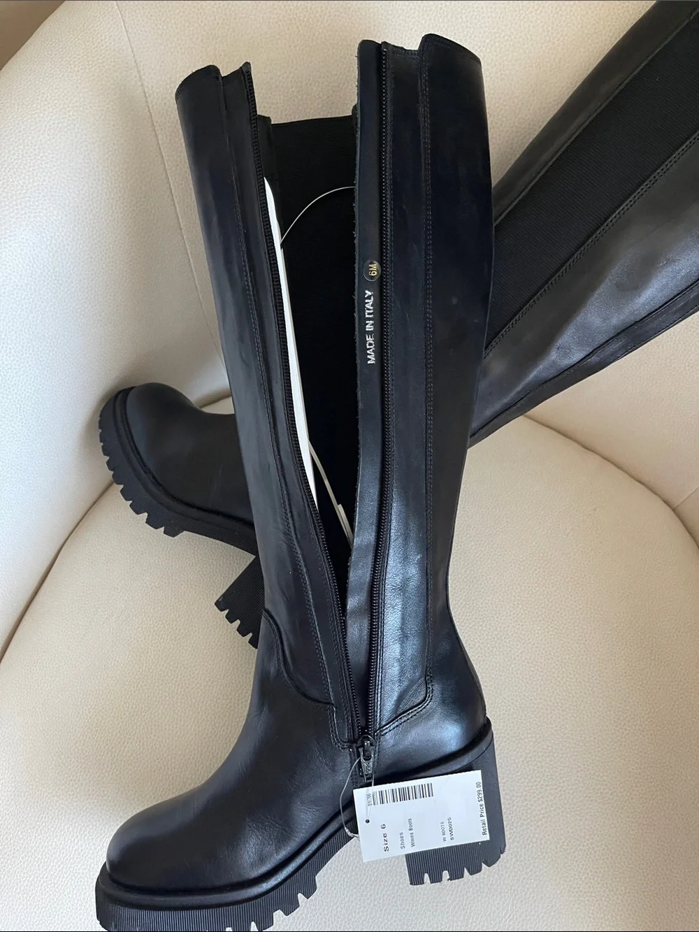 COACH & FOUR Black Genuine Leather Boots